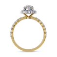 thumbnail image 4 of AFFY Halo Solitaire Engagement Rings For Women Center 8x6mm Oval and Round Cut Lab Created Moissanite Half Eternity Wedding Anniversary Ring in 14K Yellow Gold Plated 925 Sterling Silver Size-9, 4 of 6