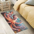 thumbnail image 3 of Bath Mat Soft Plush Non-Slip Absorbent Bathroom Rugs 39"x20" Octopus in Bottom Sea, 3 of 8