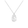 thumbnail image 2 of Austrian Crystal 16mm Teardrop Sterling Silver Necklace – 18 Inch -Clear, 2 of 6