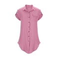 thumbnail image 5 of Edvintorg Dresses for Women 2026 Summer Fashion Collared Button Down Shirt Dress Vacation Travel Sundresses with Pockets, 5 of 7