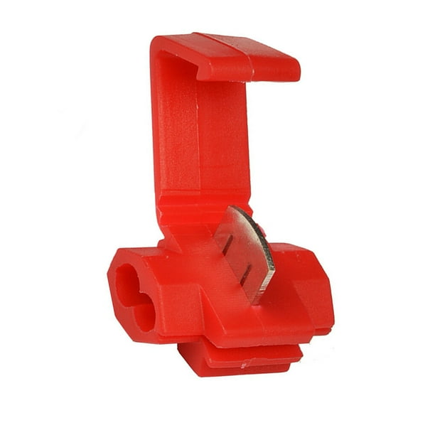 Injueey Bloqueo de conector de Cable de 10 uds/20 piezas AWG22-10 sin romper el Cable terminales eléctricos de empalme rápido de plástico Electrónica miscelánea Rojo 10 piezas