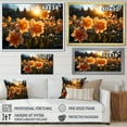 thumbnail image 4 of Designart "Yellow Tulips landscape In Sunset" Floral Floater Framed Wall Decor, 4 of 7