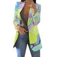 thumbnail image 2 of Gibobby Blazer de mujer casual Blazer de frente abierto para mujer casual manga larga abotonado para el trabajo oficina chaqueta con bolsillo(Amarillo,M), 2 of 5