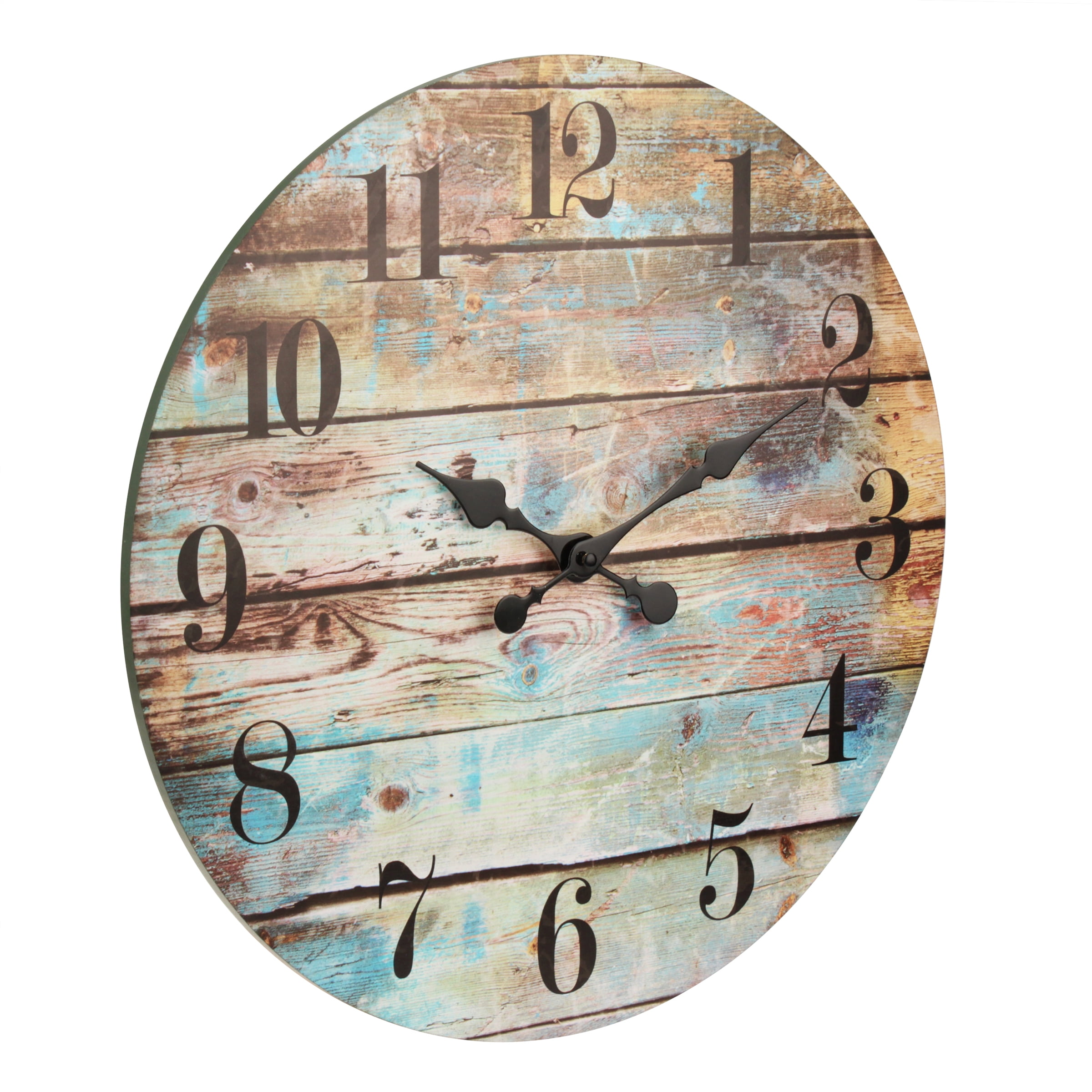 STONEBRIAR 18" Quartz Farmhouse Indoor Wall Clock, Easy Installation