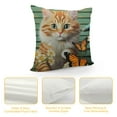 thumbnail image 4 of ARISTURING Funny Cat Wall Art Cat Pictures Wall Decor Kitty Canvas Print Just Breathe Painting Framed Home Artwork For Living Room Bathroom Bedroom Kitchen Office 12x12in, 4 of 5