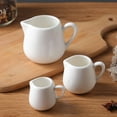 thumbnail image 2 of 10pcs Mini Ceramic Creamer, 1.69 Oz Porcelain Creamer Pitcher, Small Syrup Pitcher, Coffee Creamer Pitcher, Creamer Dispenser, Ceramic Pitcher for Coffee Tea Milk Sauce, White (with Handle), 50ml, 2 of 10