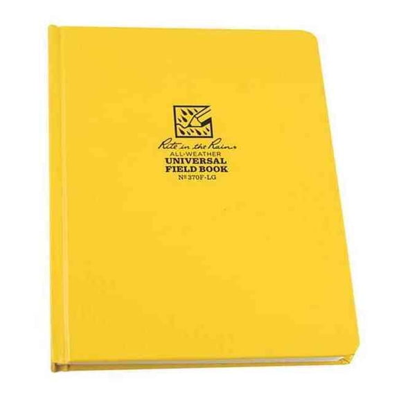 Rite in the Rain Book,80 Sheets,Fabrikoid Yellow Cover 370F-LG