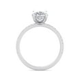thumbnail image 6 of Vegas - Moissanite Elongated Cushion Cut Lab Diamond Engagement Ring With Sidestones and Hidden Halo, 6 of 6