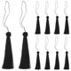 thumbnail image 2 of Decorative Tassel Ornaments Black Tassel for Crafts 10Pcs, 2 of 4