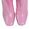 thumbnail image 4 of Delicious Women's Square Toe Mid Calf Block Heel Ankle Bootie, Pink ,  5.5 M US, 4 of 6