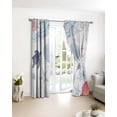thumbnail image 4 of Fsddascl Blue Red Coastal Nautical Blackout Curtains for Bedroom/Living Room, Thermal Insulated Kitchen Curtains, Beach Sea Turtle Ocean Coral Starfish Grommet Darkening Window Treatment 27.5"x39"x2, 4 of 8