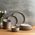 thumbnail image 1 of Home Trends Oat Speckle Stoneware 12-Piece Dinnerware Set, 1 of 5