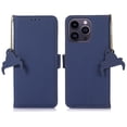 thumbnail image 6 of Tarise iPhone 14 Pro Max Case 6.7 inch, Genuine Leather Card Holder RFID Blocking Shockproof Magnetic Kickstand Luxury Business Case Cover fit for Apple iPhone 14 Pro Max 2022 for Men Women, Darkblue, 6 of 9