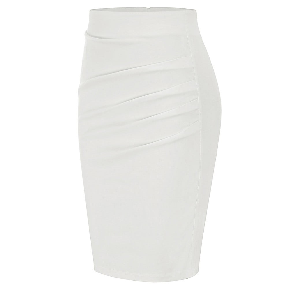 Grace Karin Womens Ruched Knee Length Slim Fit Business Skirt - Walmart.com