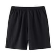 thumbnail image 1 of Qopobobo Mens Golf Shorts Men's Spring Solid Color Slim Shorts Cotton And Linen Tether Pants Black,L, 1 of 5