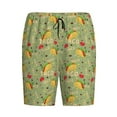 thumbnail image 3 of Picia Taco Pajama Shorts for Men, Men's Pajama Bottoms, Sleepwear,Short Pajama Pants-Small, 3 of 9