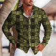 thumbnail image 1 of Camisa para hombre, moda informal, para exteriores, diseño popular, suave, cómoda, con solapa y botones, manga larga, color rojo, 1 of 6