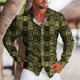 thumbnail image 1 of Camisa para hombre, moda informal, para exteriores, diseño popular, suave, cómoda, con solapa y botones, manga larga, color rojo, 1 of 6