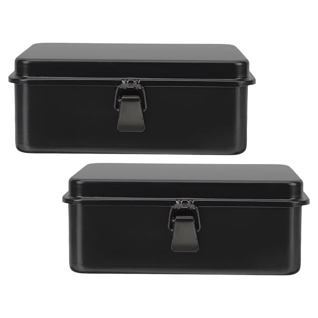 unbranded 2Ud Organizador Metálico Portátil Para Herramientas Con Amplia Capacidad Y Resistente Negro
