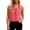 Watermelon Red, variant on Women's Linen Ruffle Trim Tank Top Boxy Summer Sleeveless V Neck Tunics Roomy Solid Color Cotton Linen Blouse