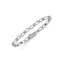 1/2 Carat (Ctw) Lab-Grown Diamond Infinity Bracelet in 14K White Gold for Women