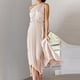 thumbnail image 4 of Vestido Largo De Verano Para Mujer Vestido formal sexy Vestido de satén de un hombro con cinturón Traje diario (Albaricoque M) Cgtredaw para Mujer Color arena T XXL, 4 of 5