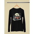 thumbnail image 3 of Santa's Vintage Christmas Truck Women's Long Sleeve, 3 of 4