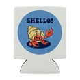 thumbnail image 2 of Shello Hello Hermit Crab Shell Funny Humor Can Cooler - Drink Sleeve Hugger Collapsible Insulator - Beverage Insulated Holder, 2 of 4