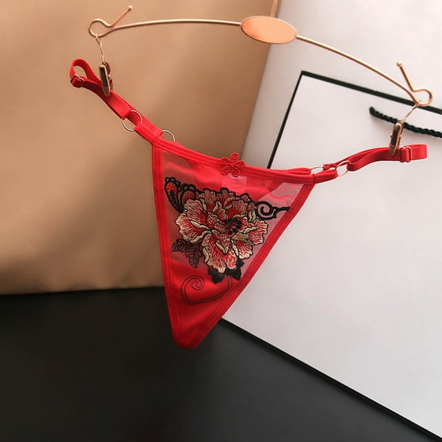 Classification de Produit Culottes pour Femmes / Titre de Produit String en Maille Sans Coutures à Taille Basse avec Ajustement Réglable et Design Transparent pour un Confort Quotidien