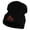 Black, variant on Red Bull Chicago Embroidered Big Size Cuff Long Beanie - Black XL-3XL