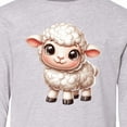 thumbnail image 4 of Inktastic Cute Fluffy Lamb Long Sleeve Youth T-Shirt, 4 of 5