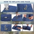 thumbnail image 4 of JIAN YA NA Camping Sleeping Pad, Inflatable Camping Mat, Compact TPU Camping Mattress with Built-in Foot Pump (Navy Blue), 4 of 11