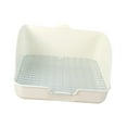 thumbnail image 4 of Rabbit Litter Box Cage Corner Tray Sturdy Grid Design Easy to Clean for Small Animals Bunny Guinea Pig Rats, 4 of 9