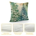 thumbnail image 4 of COMIO  Watercolor Blue Green Tree Pillow Covers Rustic Style Nature Forest Print Decorative Throw Pillows Winter Christmas Square Cushion Case for Home Sofa Couch Bed Outdoor, 4 of 5