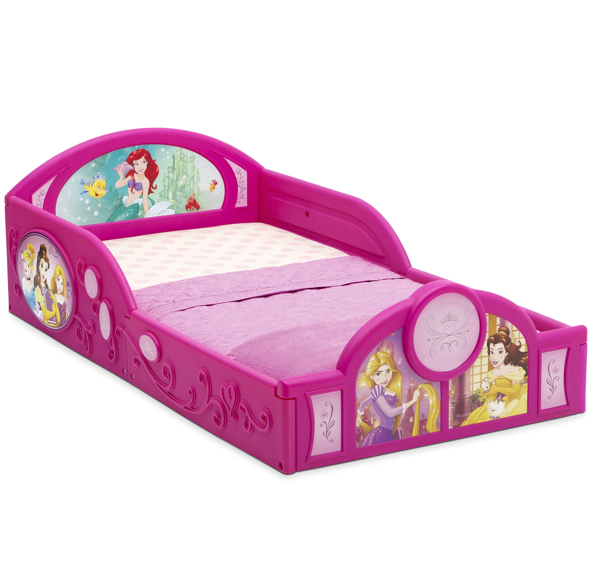 Disney Princess Plastic Sleep And Play Toddler Bed By Delta Children Walmart Com Walmart Com