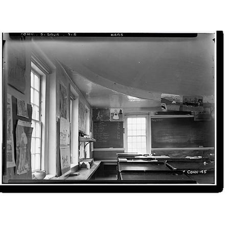 Historic Print, Bullet Hill School, U.S. Routes 6 & 202, Southbury, New Haven County, CT - 5, 16" x 20"