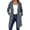 Dark Gray, variant on Women Long Zip Up Hooded Tunic Jacket, Oversized Drawstring Waist Midweight Fleece Sweatshirt Coat, Pocketed Casual Layering Outerwear for Fall Winter Daily Weekend (Sky Blue/M)