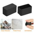 thumbnail image 4 of Uxcell 26Pack Tapas de patas de silla cuadradas, 40mm x 20mm OD, cubiertas de pies de muebles en color negro, 4 of 6