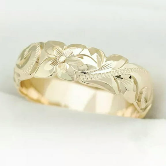 K-KED Gorgeous Gold plated Rings Cubic Zirconia Anniversary Delicate Jewelry Size 6-10-7