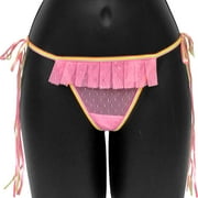 Rainbow Bright Tied Waist Thong Medium Fuchsia