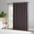 thumbnail image 2 of Warm Home Designs 1 Panel of Dark Charcoal Color Blackout Patio Door Curtains. Each Extra Wide Insulated Thermal Sliding Door Panel is 102" X 84" in Size. N Charcoal Patio 84, 2 of 6