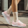 thumbnail image 3 of COEQINE Women Tennis Shoes Fashion Girls Sneakers Work Shoes Lightweight Mens Athletic Sneakers Footwear for Travel Outdoor for Valentine's Day, Pink Heart Graffiti, 3 of 7