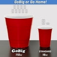 thumbnail image 7 of GoPong Giant Yard Pong Party Drinking Game Disposable Plastic Cups, 110 oz, Red, 24 Count, 7 of 7
