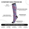 thumbnail image 3 of Lsque Cute Nautical Pattern Sport Compression Socks for Men & Women 15-20 mmHg Knee High Nurse Pregnant Running Medical and Travel Athletic, 3 of 6