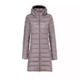 thumbnail image 3 of Chaqueta de plumón nueva de otoño e invierno 2024 para mujer, chaqueta de plumón de pato blanca de diseño largo con capucha desmontable, 3 of 5