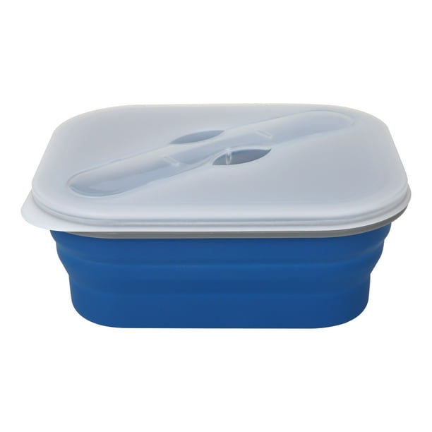 Ozark Trail Collapsible Silicone Reusable Lunch Box with Lid and Spork