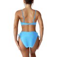 thumbnail image 3 of Avamo Women One Piece Swimsuit Color Block Bathing Suits Spaghetti Strap Swimwear Drawstring Beachwear Hot Spring Monokinis Blue S, 3 of 4