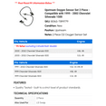 thumbnail image 2 of Upstream Oxygen Sensor Set 2 Piece - Compatible with 1999 - 2002 Chevy Silverado 1500 2000 2001, 2 of 2