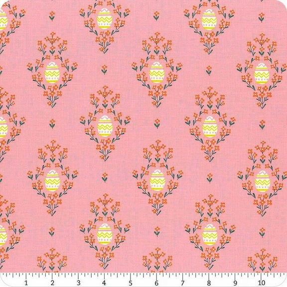 Pink Easter eggs fabric - By the Yard Fabric - Sold by the Quarter Yard