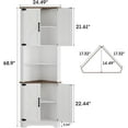 thumbnail image 3 of Vabches 69" Tall Corner Cabinet with Adjustable Shelves, Farmhouse Storage Cabinet with 4 Barn Doors, Corner Storage Cabinet for Bathroom, Living Room, Kitchen, 3 of 8